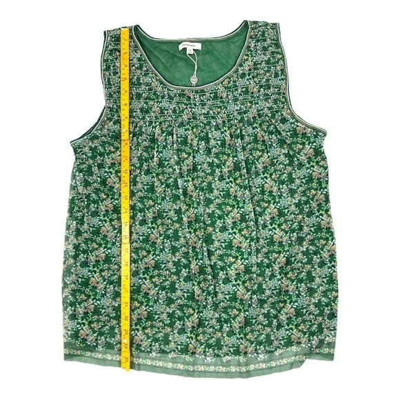 MAX Studio - Womens Green Floral Mesh Pullover Top Size Large NWT - Picture 8 of 12